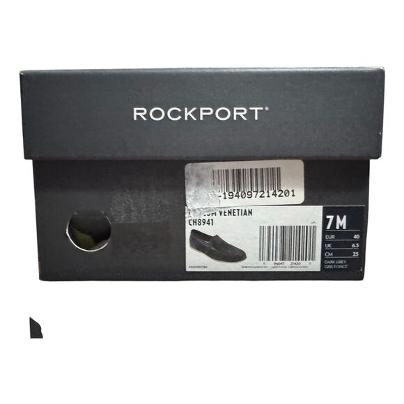 Rockport Malcom Venetian Dark Grey/Green Loafer Men’s Size 7M - Picture 10 of 10